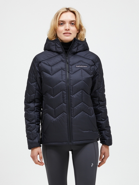 Black Women Peak Performance Elevate Hood Winter Jacket | US-WGYJV4627