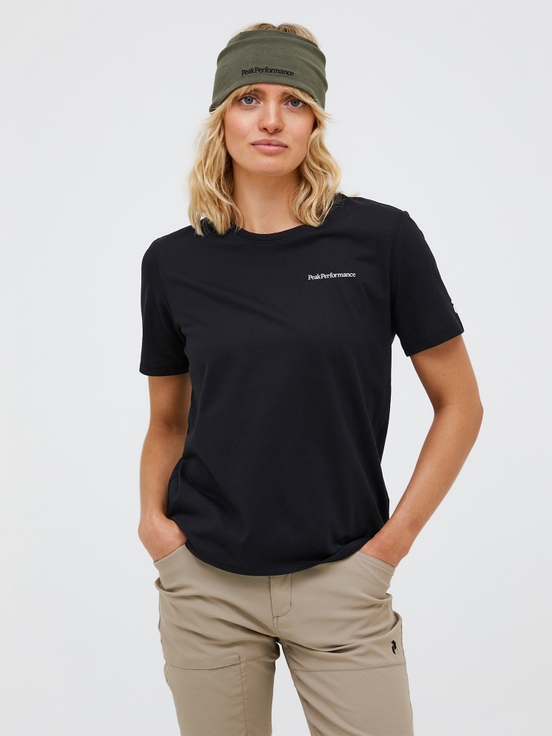 Black Women Peak Performance Explore Logo T-shirt | US-ICBAN8210