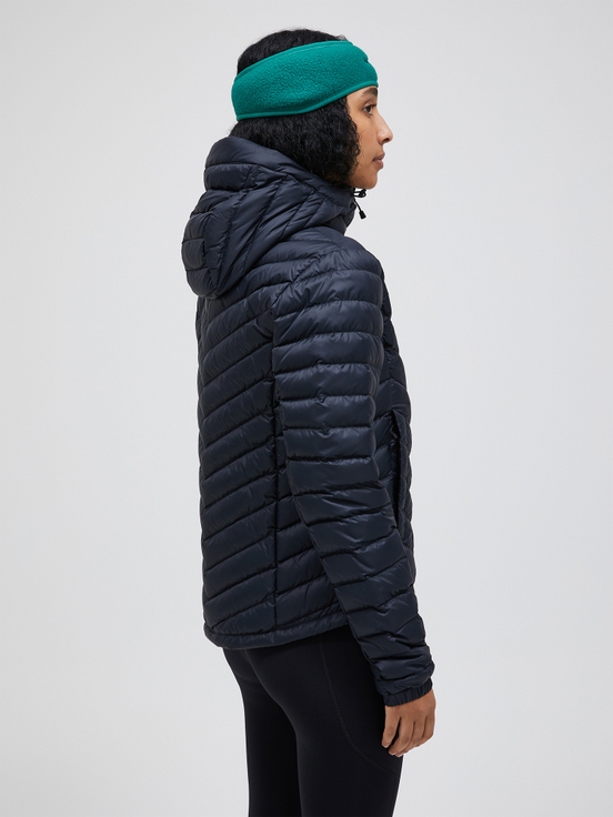 Black Women Peak Performance Frost Hood Down Jacket | US-QGAFS9647