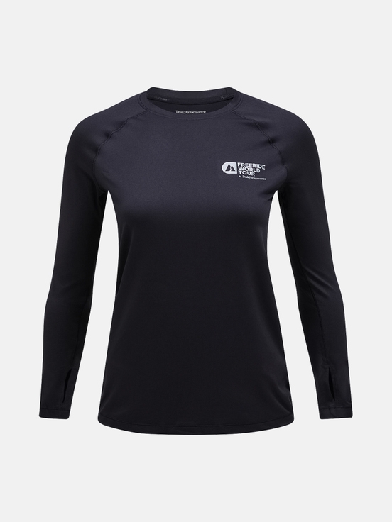 Black Women Peak Performance Fwt Spirit Crew Synthetic Base Layer | US-HAFBZ4879