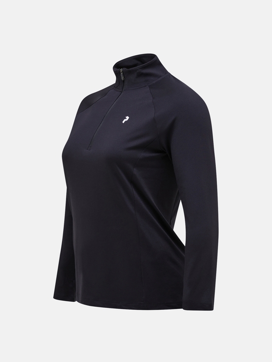 Black Women Peak Performance Half Zip Base Layer | US-WVHGC6751