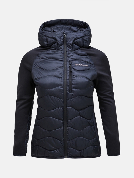 Black Women Peak Performance Helium Hybrid Hood Down Jacket | US-NTIMC6143