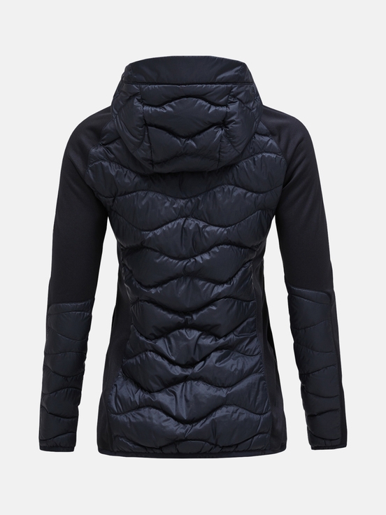 Black Women Peak Performance Helium Hybrid Hood Down Jacket | US-NTIMC6143