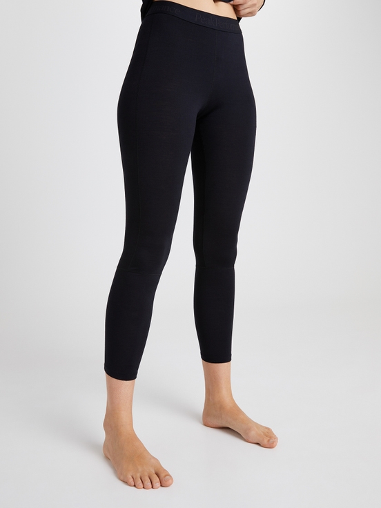 Black Women Peak Performance Magic 7/8 Long Johns Base Layer Pants | US-HLTSD1376