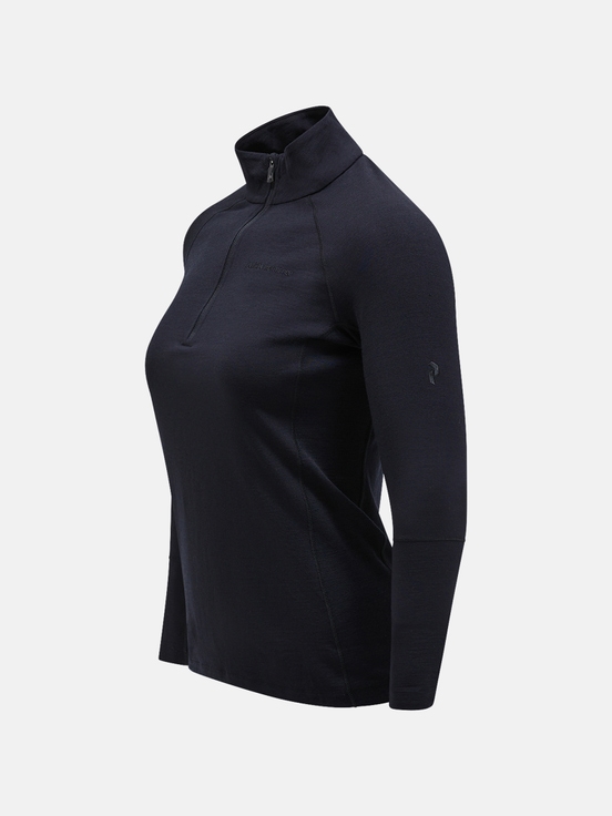 Black Women Peak Performance Magic Half Zip Base Layer | US-ROUVC3874