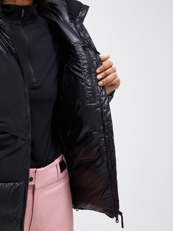 Black Women Peak Performance Minus Degree Down Puffer Ski Jacket | US-UYNZF4052