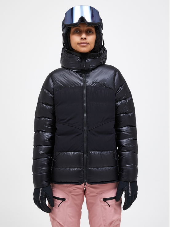 Black Women Peak Performance Minus Degree Down Puffer Ski Jacket | US-UYNZF4052