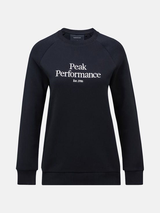 Black Women Peak Performance Original Crew Sweatshirt | US-CQVZL5603