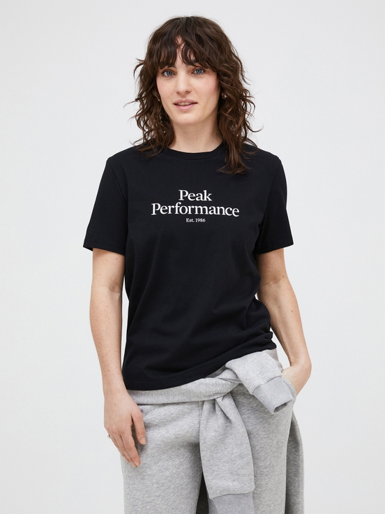 Black Women Peak Performance Original T-shirt | US-QSXEH0392