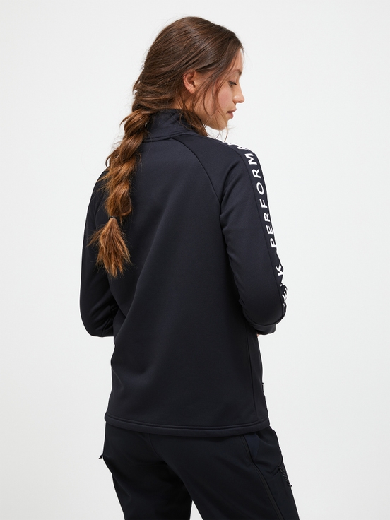 Black Women Peak Performance Rider Zip Midlayers | US-DIMHW4905