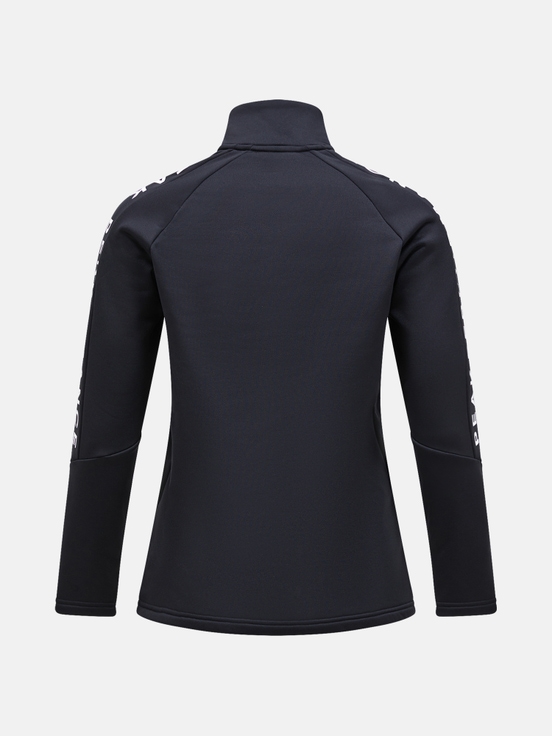 Black Women Peak Performance Rider Zip Midlayers | US-DIMHW4905