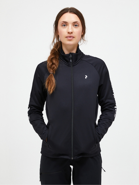 Black Women Peak Performance Rider Zip Midlayers | US-DIMHW4905