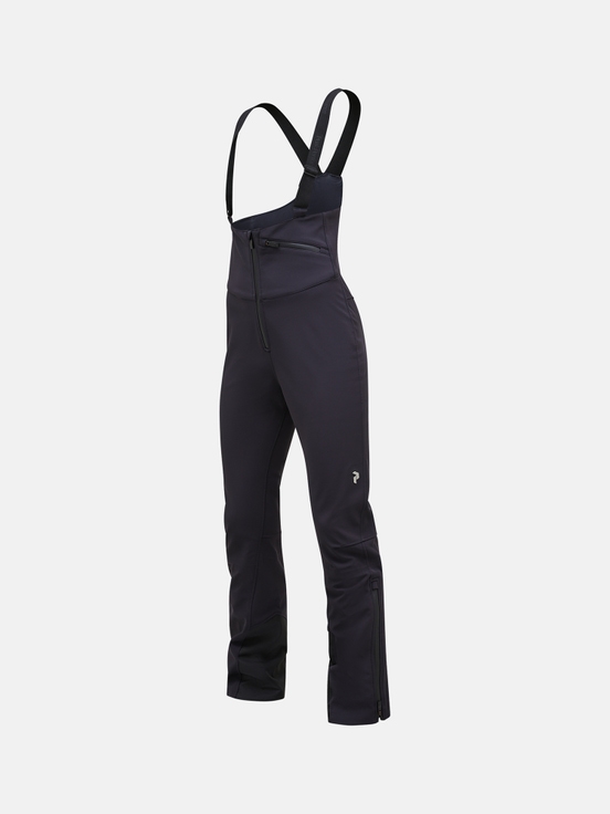 Black Women Peak Performance Stretch Softshell Bib Pants | US-DWAHZ7324