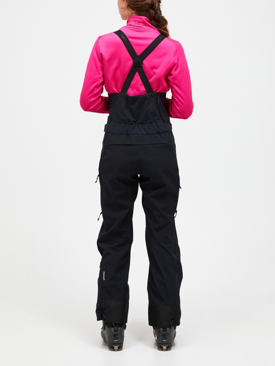 Black Women Peak Performance Stretch Softshell Bib Pants | US-IDFLA7185