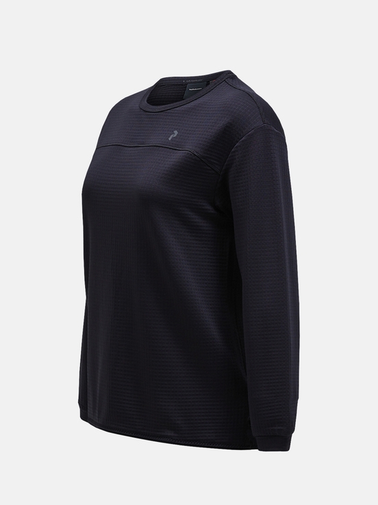 Black Women Peak Performance Trail Polartec® Power Grid™ Crew Fleece | US-RVIGX7326