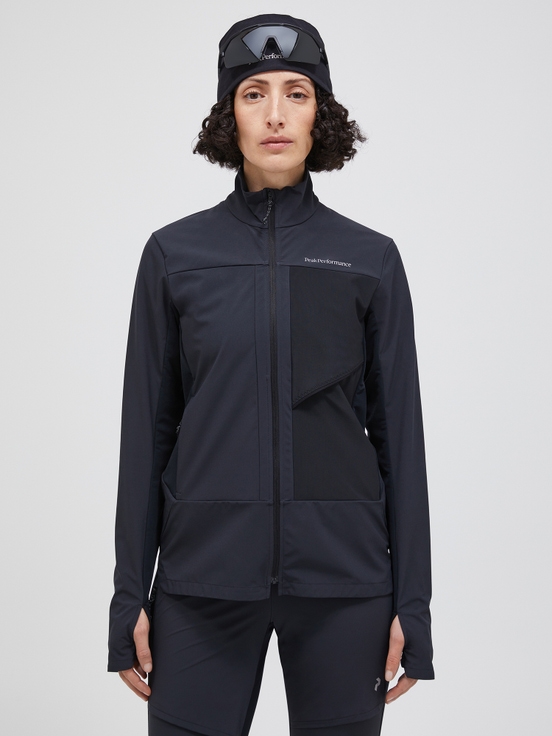 Black Women Peak Performance Windblock Stretch Shell Jacket | US-RCVLG1045