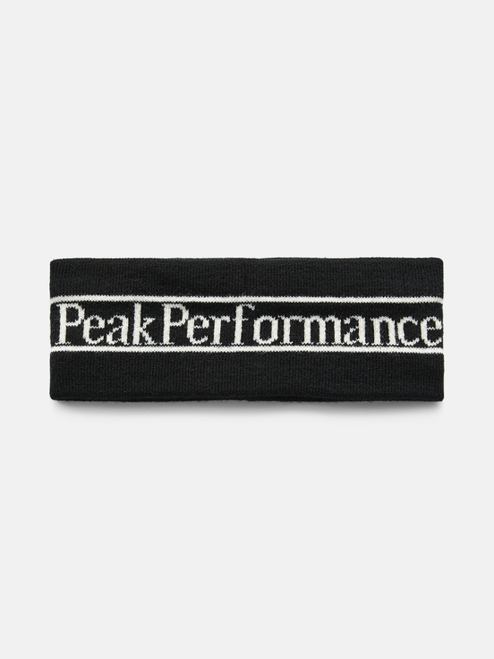 Black / White Men Peak Performance Pow Headband | US-TNIJW7463