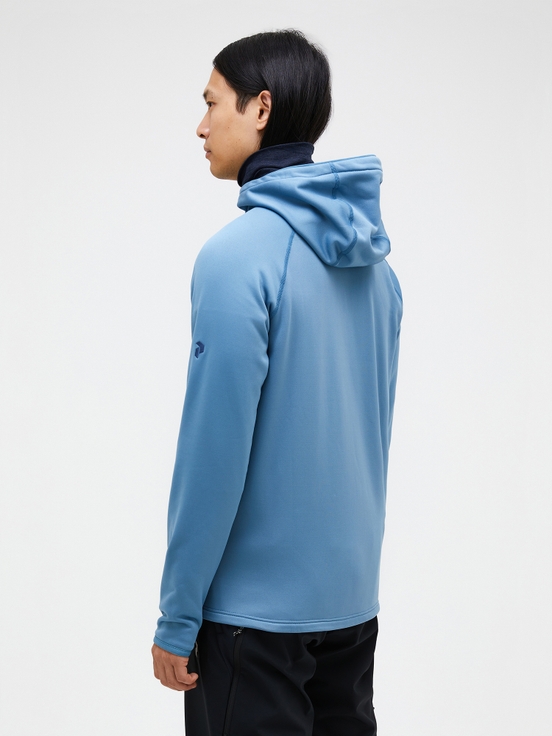 Blue Men Peak Performance Chill Light Zip Hood Midlayers | US-FIWMT9386