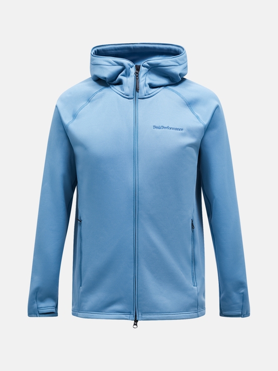 Blue Men Peak Performance Chill Light Zip Hood Midlayers | US-FIWMT9386