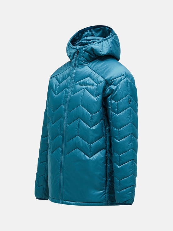 Blue Men Peak Performance Elevate Hood Down Jacket | US-BTPGI0824