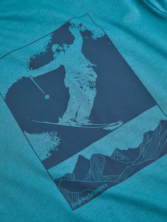 Blue Men Peak Performance Explore Graphic T-shirt | US-OVAGQ1382