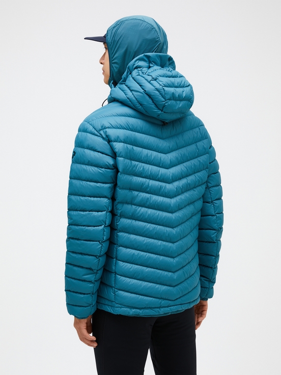 Blue Men Peak Performance Frost Hood Down Jacket | US-BPEHN7216