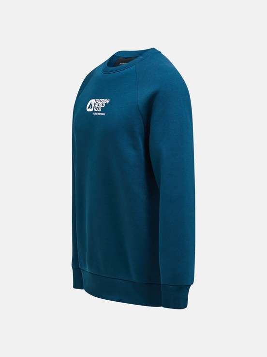 Blue Men Peak Performance Fwt Logo Crew Sweatshirt | US-LYGAC1407