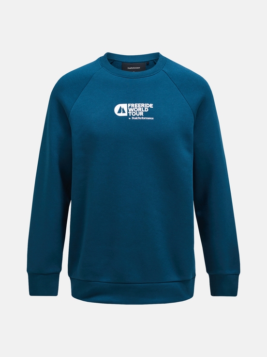 Blue Men Peak Performance Fwt Logo Crew Sweatshirt | US-LYGAC1407