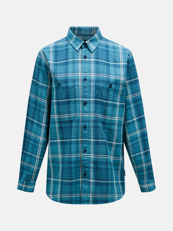 Blue Men Peak Performance Heavy Cotton Shirts | US-PGFKL9420