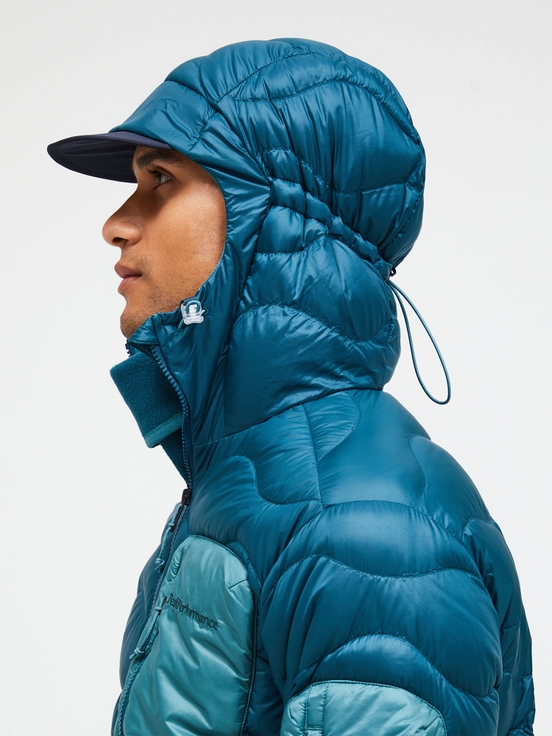 Blue Men Peak Performance Helium Utility Hood Down Jacket | US-ZQJVK4960