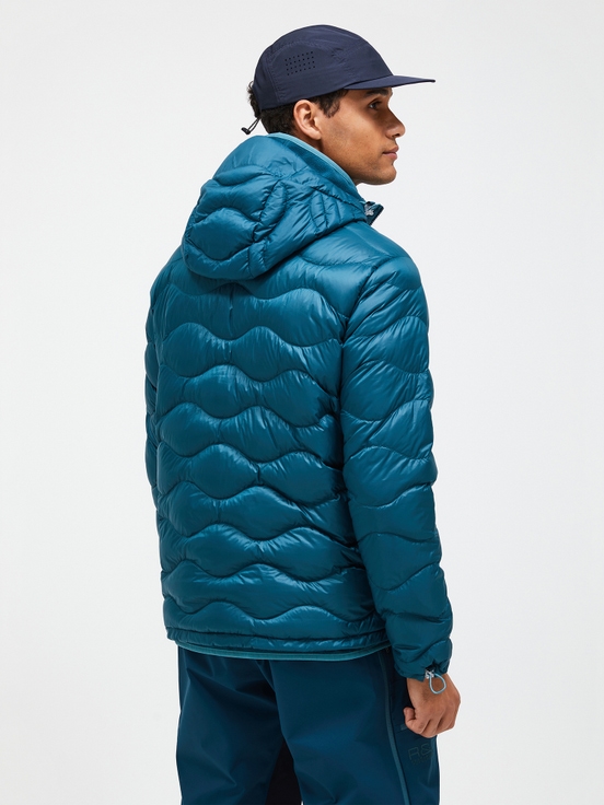 Blue Men Peak Performance Helium Utility Hood Down Jacket | US-ZQJVK4960