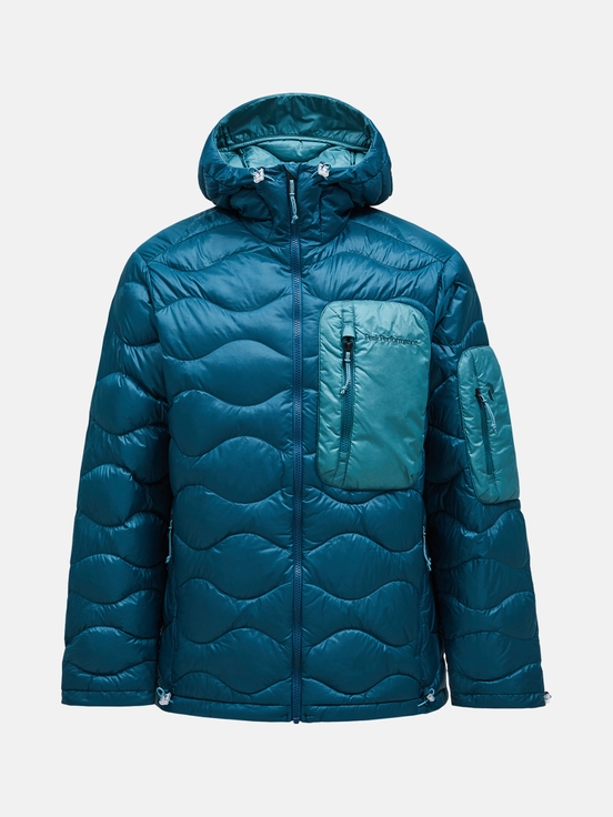 Blue Men Peak Performance Helium Utility Hood Down Jacket | US-ZQJVK4960