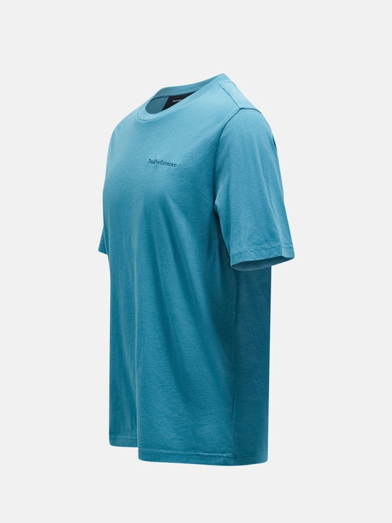 Blue Men Peak Performance Original Small Logo T-shirt | US-ECFGW8127