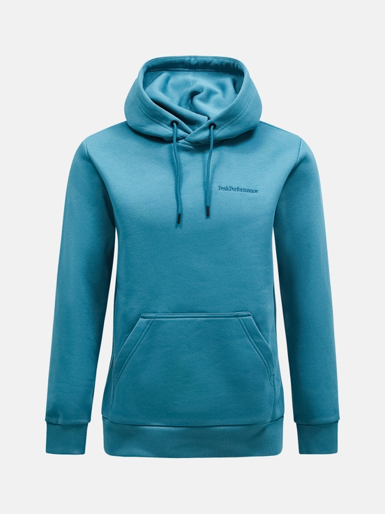 Blue Men Peak Performance Original Small Logo Hood Hoodie | US-XFUYN3154