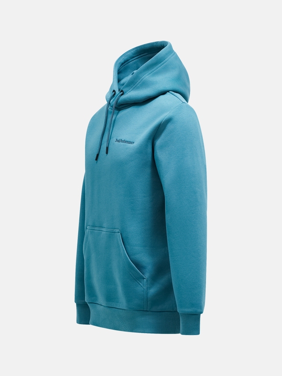 Blue Men Peak Performance Original Small Logo Hood Hoodie | US-XFUYN3154