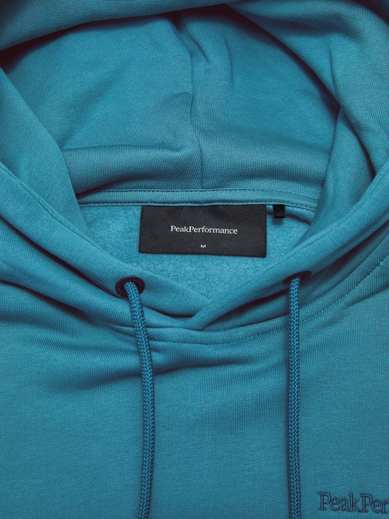 Blue Men Peak Performance Original Small Logo Hood Hoodie | US-XFUYN3154