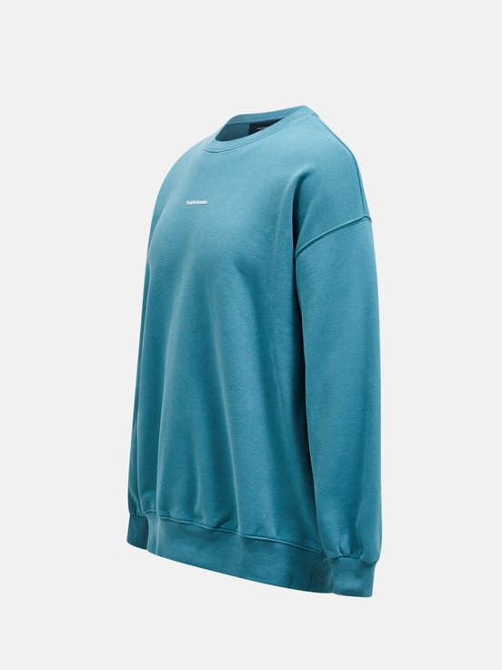 Blue Men Peak Performance Original Terry Crew Sweatshirt | US-VSQXO7849