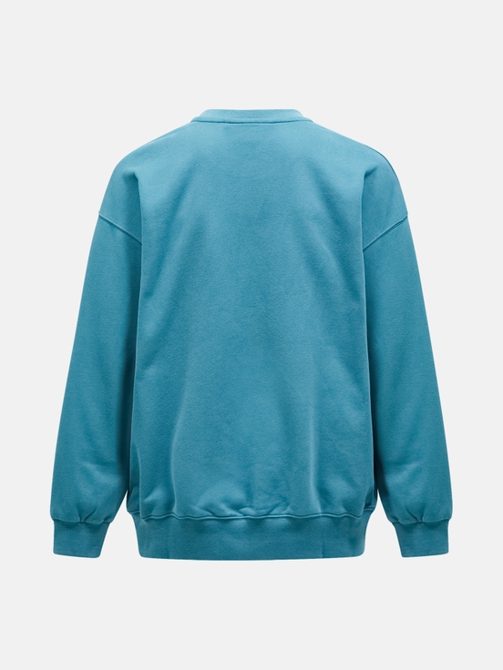 Blue Men Peak Performance Original Terry Crew Sweatshirt | US-VSQXO7849