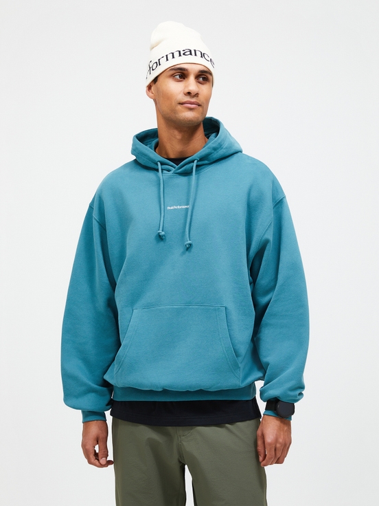 Blue Men Peak Performance Original Terry Hoodie | US-UDQSI4937