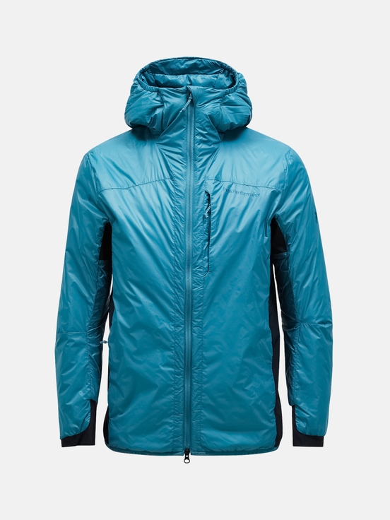 Blue Men Peak Performance Radiance Hood Winter Jacket | US-IQMPT7238