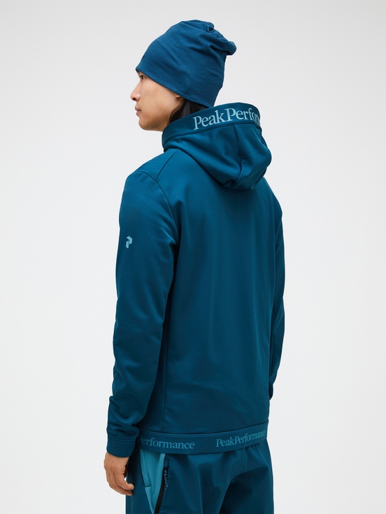 Blue Men Peak Performance Rider Tech Zip Hood Midlayers | US-LVMDO1520