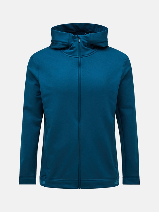 Blue Men Peak Performance Rider Tech Zip Hood Midlayers | US-LVMDO1520