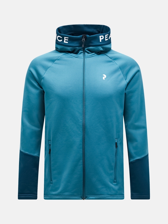 Blue Men Peak Performance Rider Zip Hood Midlayers | US-JMWNY3265