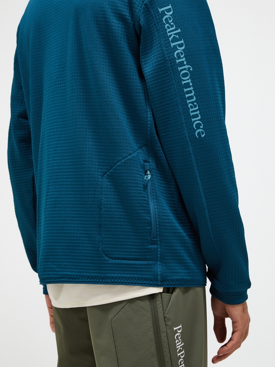 Blue Men Peak Performance Trail Polartec® Power Grid™ Crew Fleece | US-MZNUP8637