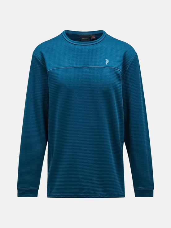 Blue Men Peak Performance Trail Polartec® Power Grid™ Crew Fleece | US-MZNUP8637