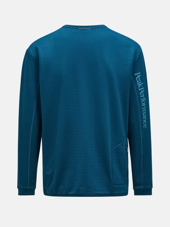 Blue Men Peak Performance Trail Polartec® Power Grid™ Crew Fleece | US-MZNUP8637