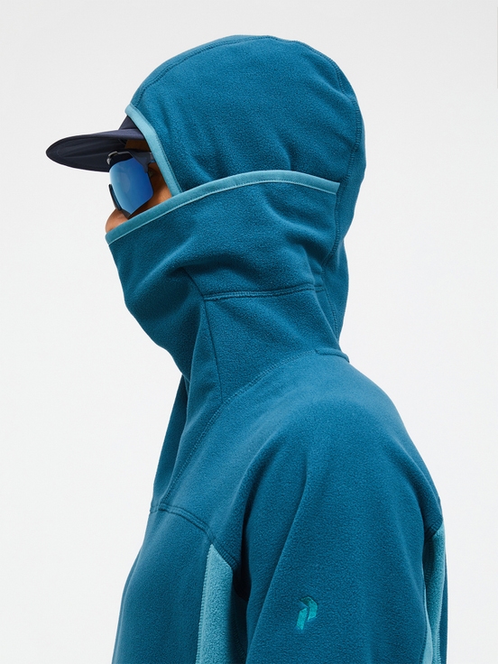 Blue Men Peak Performance Treeline Fleece Hoodie | US-LIZEP7619