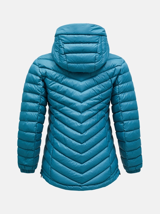 Blue Women Peak Performance Frost Hood Down Jacket | US-XKZRB2761