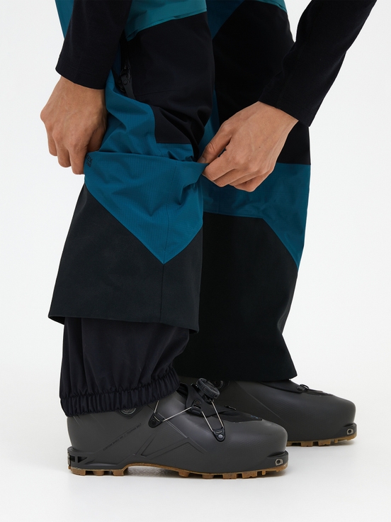 Blue / Black Men Peak Performance Vertical Gore-tex Pro 3l Shell Bib Pants | US-UXTWY1640