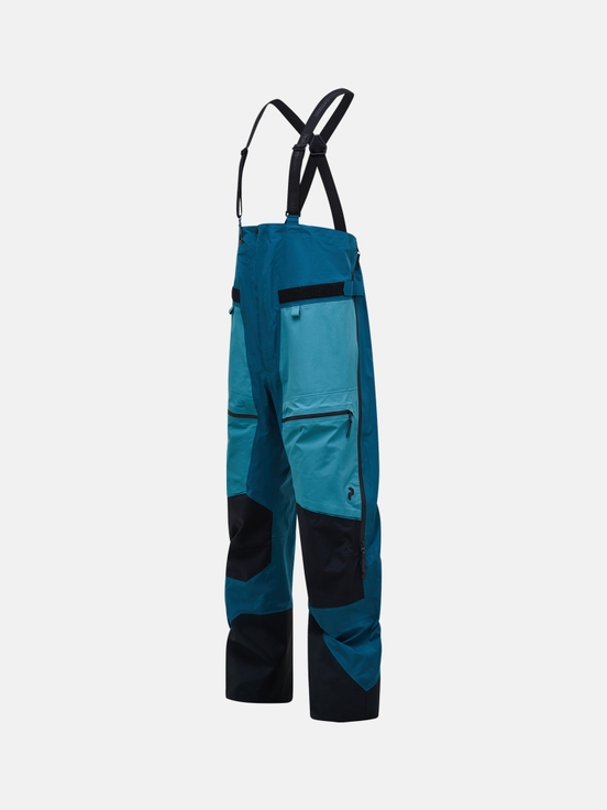 Blue / Black Men Peak Performance Vertical Gore-tex Pro 3l Shell Bib Pants | US-UXTWY1640